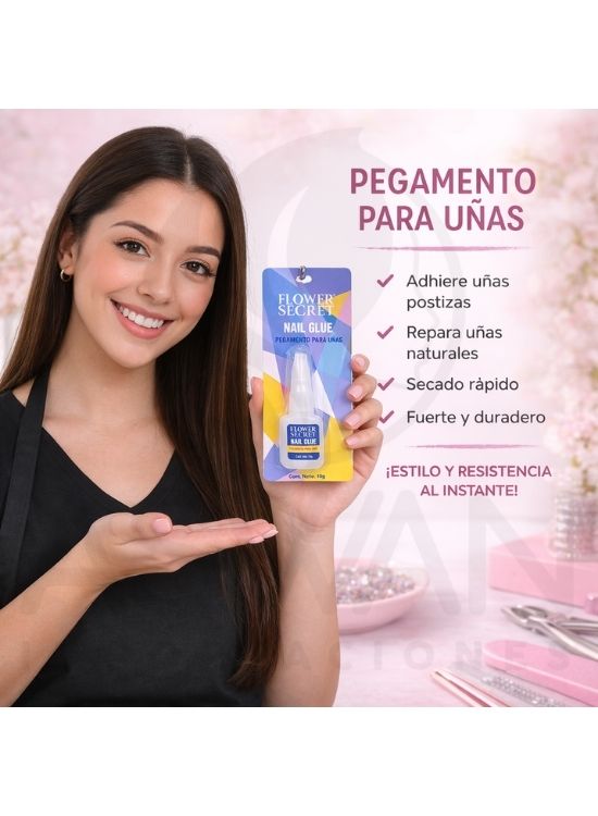 PEGAMENTO PARA UÑAS POSTIZAS - FLOWER SECRET - 3