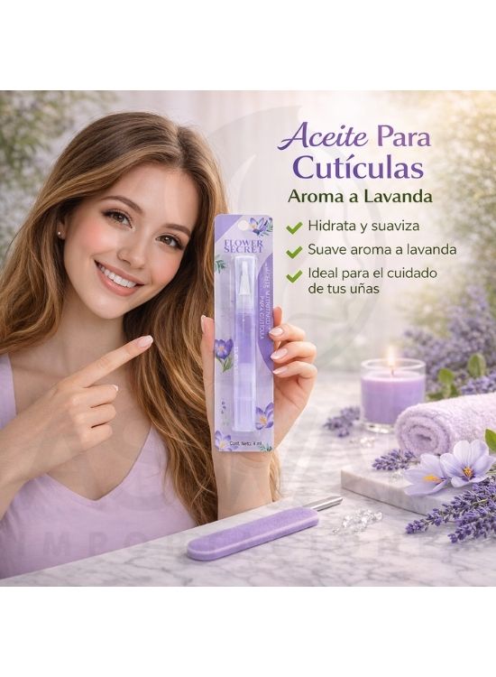 ACEITE PARA CUTÍCULAS LAVANDA - FLOWER SECRET - 3