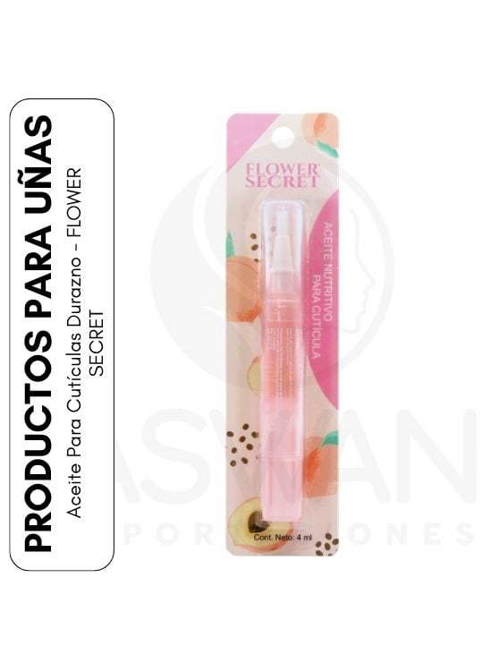 ACEITE PARA CUTÍCULAS DURAZNO - FLOWER SECRET - 1