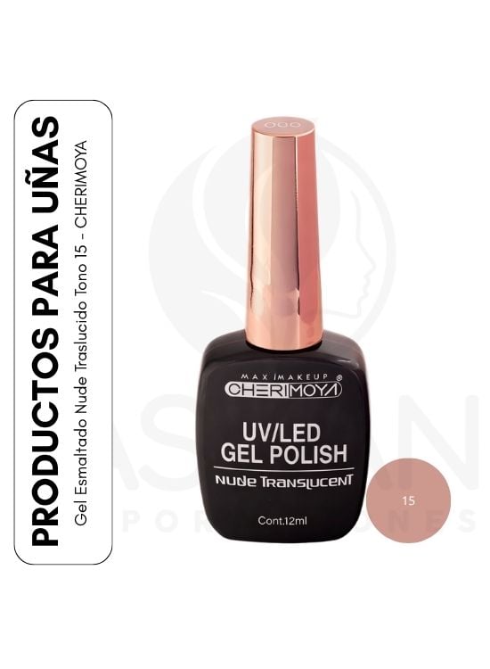 GEL ESMALTADO NUDE TRASLUCIDO TONO 15 - CHERIMOYA - 1
