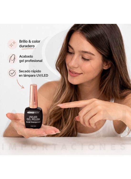 GEL ESMALTADO NUDE TRASLUCIDO TONO 20 - CHERIMOYA - 3
