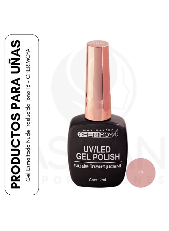 GEL ESMALTADO NUDE TRASLUCIDO TONO 13 - CHERIMOYA - 1