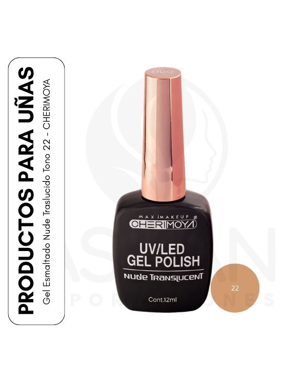 GEL ESMALTADO NUDE TRASLUCIDO TONO 22 - CHERIMOYA - 1