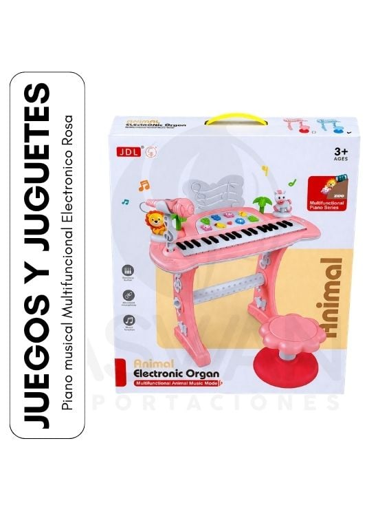 PIANO MUSICAL MULTIFUNCIONAL ELECTRONICO ROSA - 1