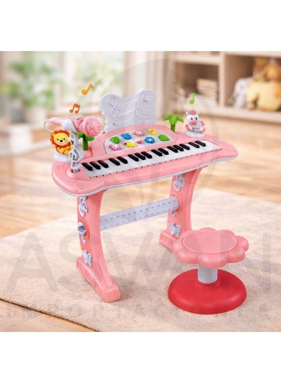 PIANO MUSICAL MULTIFUNCIONAL ELECTRONICO ROSA - 2