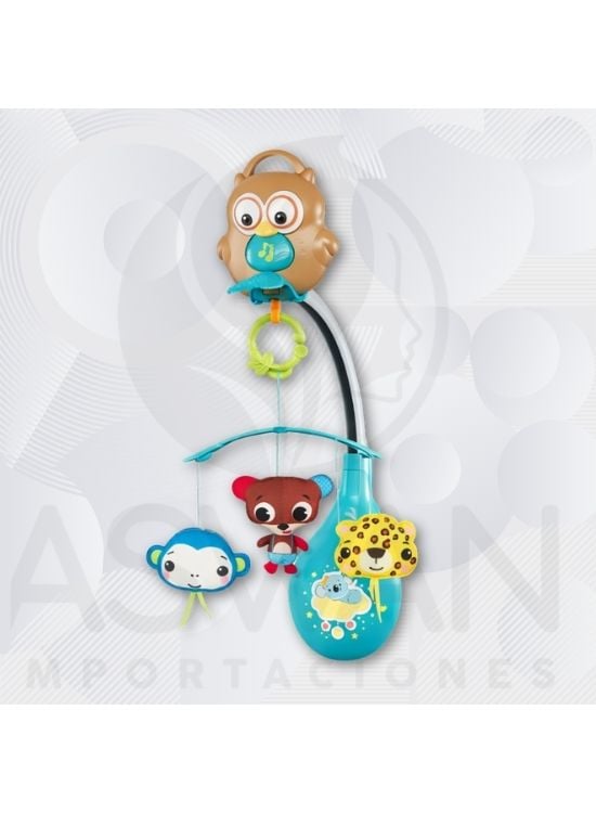 JUEGO MÓVIL CUNA CELESTE BUHO PARA BEBES - 2