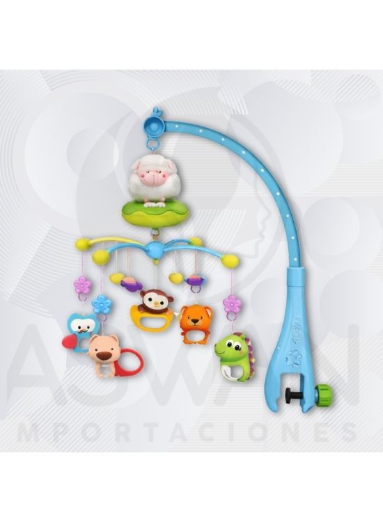 JUEGO MÓVIL CUNA CELESTE OVEJA PARA BEBES - 2