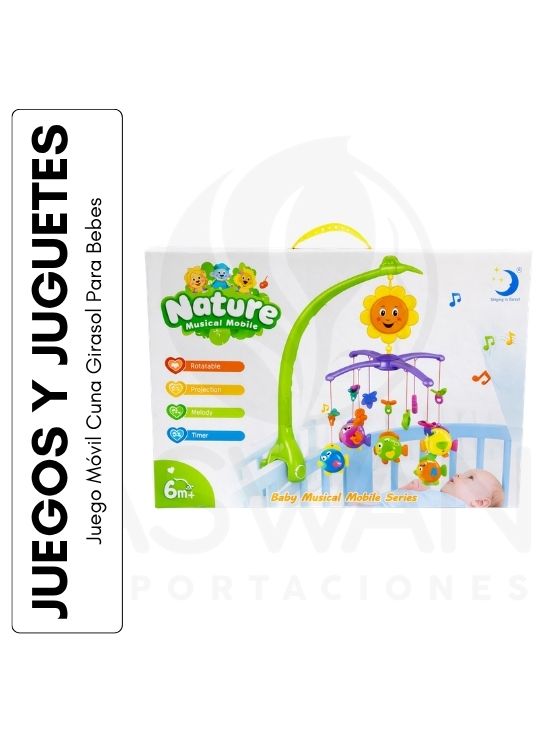 JUEGO MÓVIL CUNA GIRASOL PARA BEBES - 1