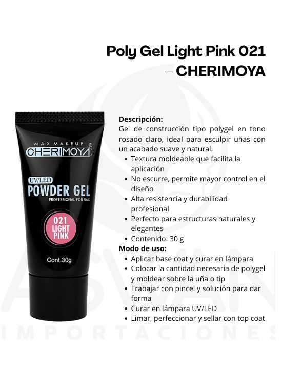 POLY GEL LIGHT PINK 021 – CHERIMOYA - 2