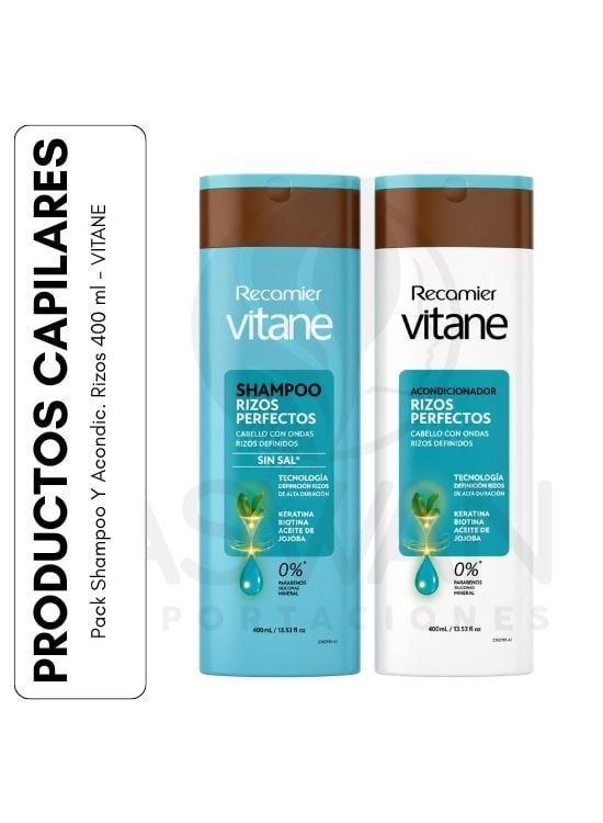 PACK SHAMPOO Y ACONDIC. RIZOS 400 ML - VITANE - 1