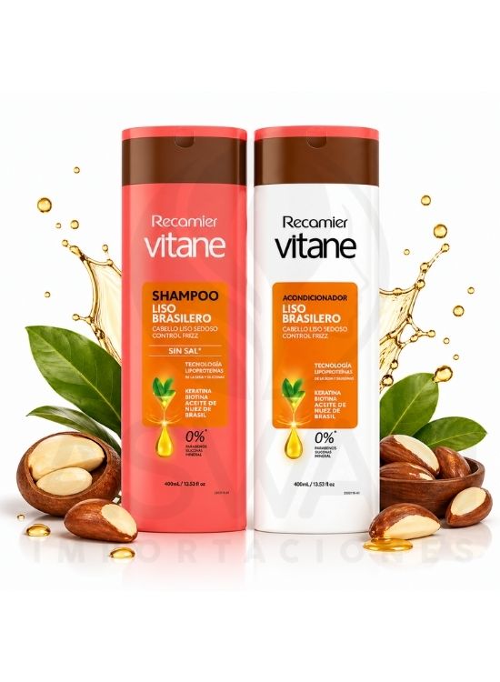 PACK SHAMPOO Y ACONDIC. LISO 400 ML - VITANE - 2