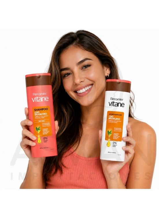 PACK SHAMPOO Y ACONDIC. LISO 400 ML - VITANE - 3