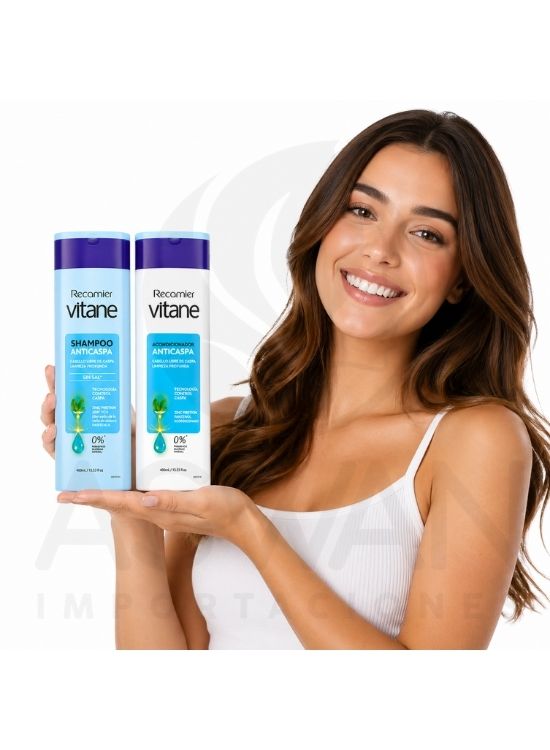 PACK SHAMPOO Y ACONDIC. ANTICASPA 400 ML - VITANE - 3