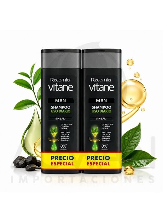 PACK SHAMPOO MEN USO DIARIO 400 ML - VITANE - 2