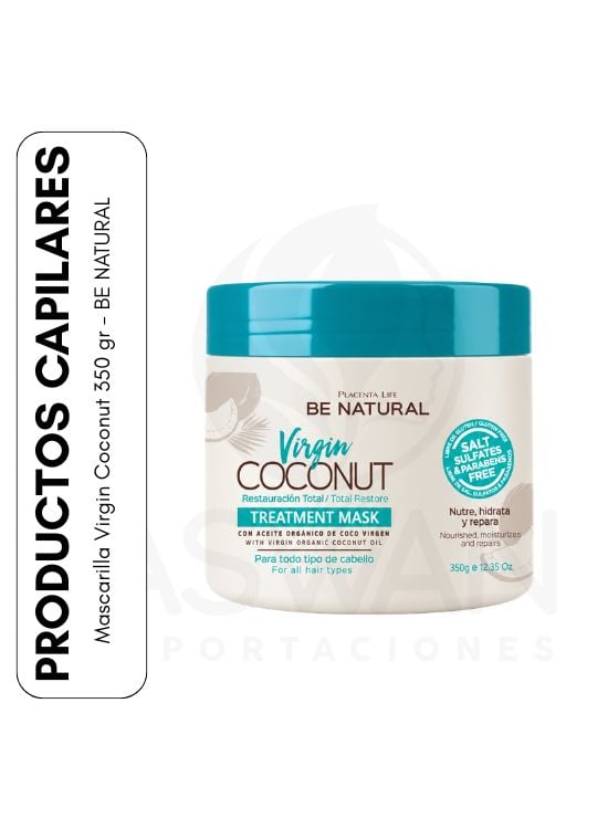 MASCARILLA VIRGIN COCONUT 350 GR - BE NATURAL - 1