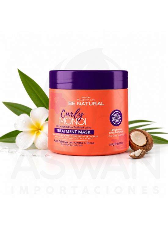 MASCARILLA CURLY MONOI RIZOS 350 GR - BE NATURAL - 2