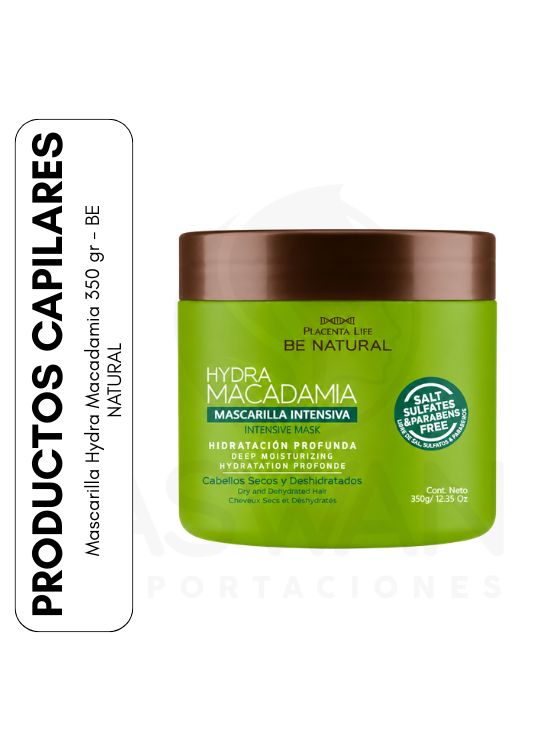 MASCARILLA HYDRA MACADAMIA 350 GR - BE NATURAL - 1