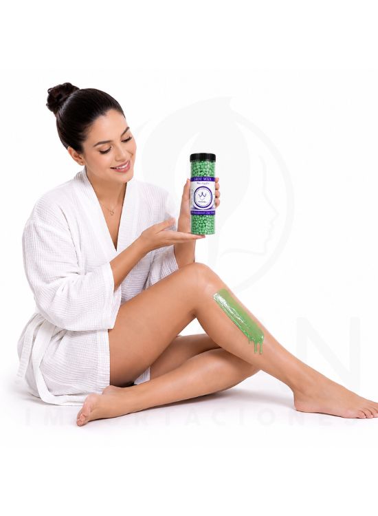CERA GRANULADA DEPILADORA VERDE 400 GR - 3