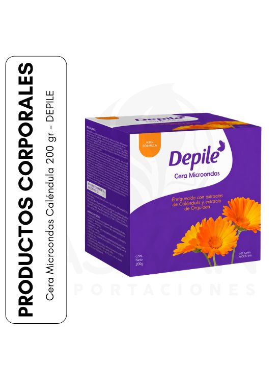CERA MICROONDAS CALÉNDULA 200 GR - DEPILE - 1
