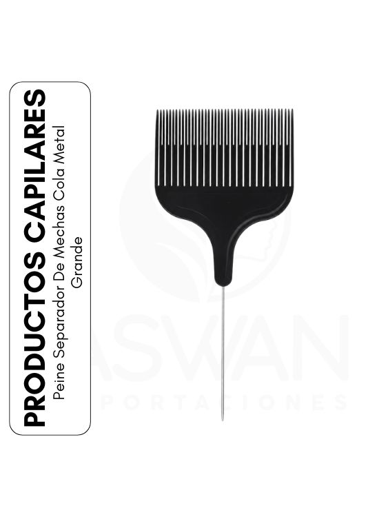 PEINE SEPARADOR DE MECHAS COLA METAL GRANDE - 1