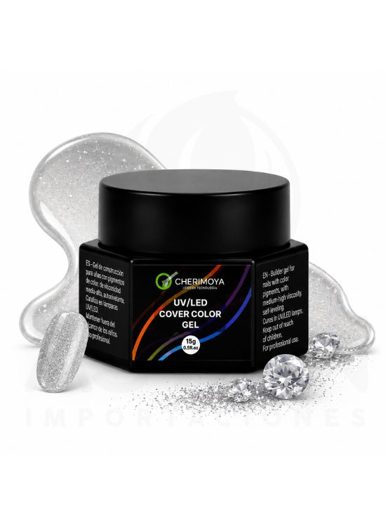 GEL PAINT PLATEADO PARA UÑAS - CHERIMOYA - 2