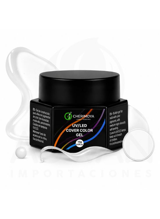 GEL PAINT BLANCO PARA UÑAS - CHERIMOYA - 2