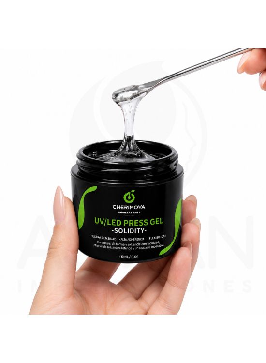 GEL SÓLIDO PARA ADHERIR UÑAS POSTIZAS - CHERIMOYA - 3