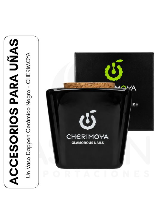 UN VASO DAPPEN CERÁMICO NEGRO - CHERIMOYA - 1