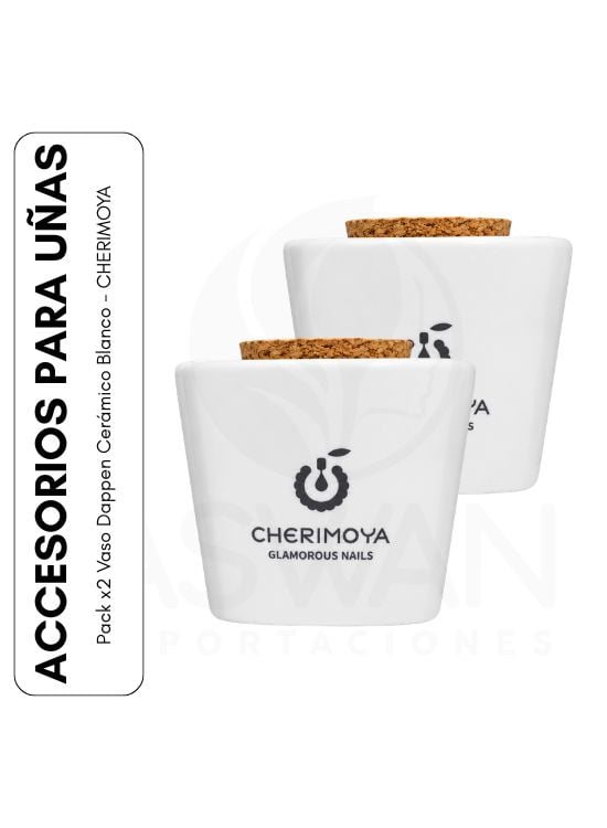 PACK X2 VASO DAPPEN CERÁMICO BLANCO - CHERIMOYA - 1