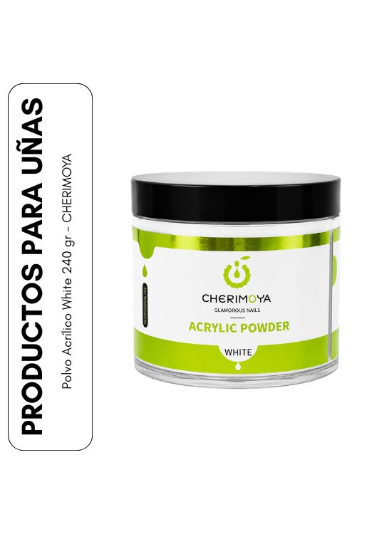 POLVO ACRÍLICO WHITE 240 GR - CHERIMOYA - 1