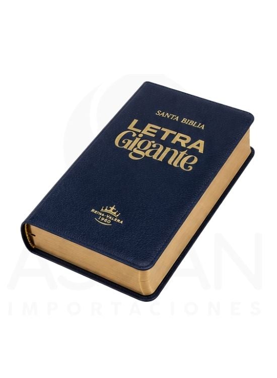 BIBLIA REINA VALERA 1960 LETRA GIGANTE FLEXIBLE AZUL - 2