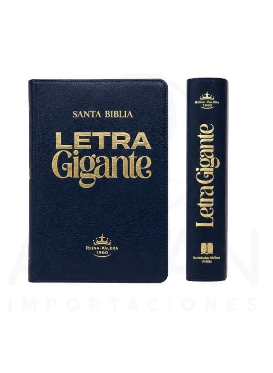 BIBLIA REINA VALERA 1960 LETRA GIGANTE FLEXIBLE AZUL - 3