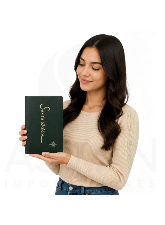 SANTA BIBLIA RV1960 LETRA GRANDE 12 PUNTOS COLECCIÓN FINA VERDE - 4