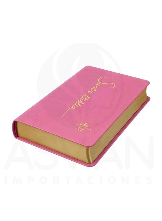 SANTA BIBLIA RV1960 LETRA GRANDE 12 PUNTOS COLECCIÓN FINA ROSADO - 2