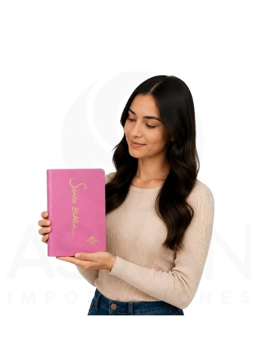 SANTA BIBLIA RV1960 LETRA GRANDE 12 PUNTOS COLECCIÓN FINA ROSADO - 4