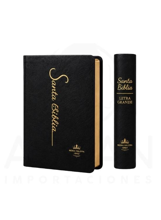 SANTA BIBLIA RV1960 LETRA GRANDE 12 PUNTOS COLECCIÓN FINA NEGRO - 3