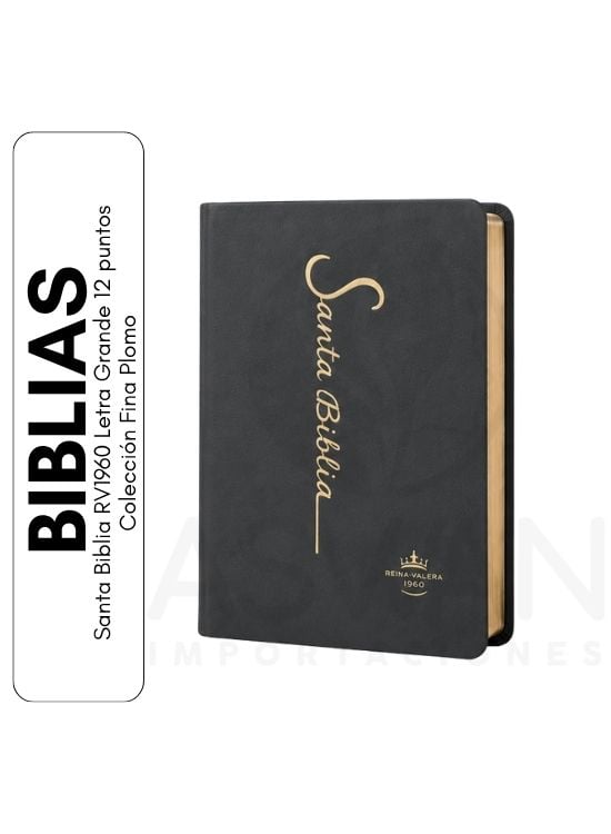 SANTA BIBLIA RV1960 LETRA GRANDE 12 PUNTOS COLECCIÓN FINA PLOMO - 1