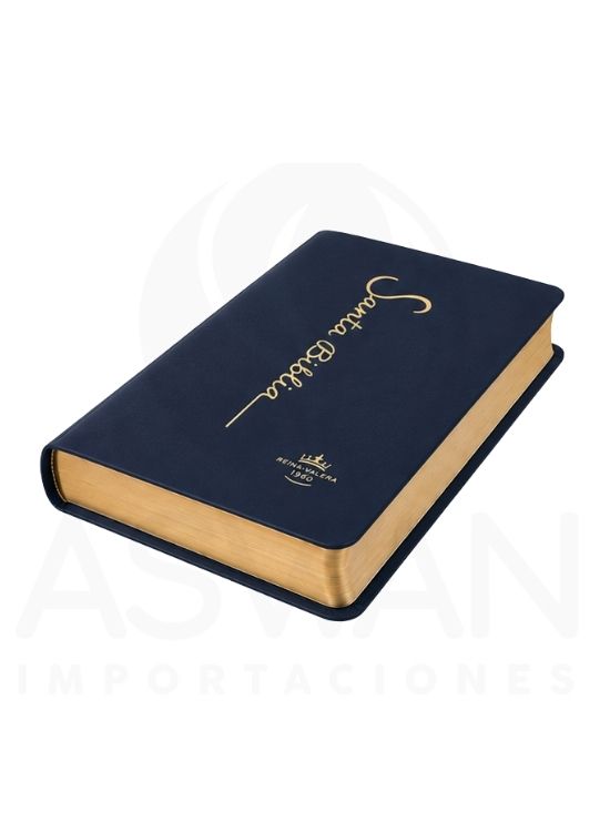 SANTA BIBLIA RV1960 LETRA GRANDE 12 PUNTOS COLECCIÓN FINA AZUL - 2