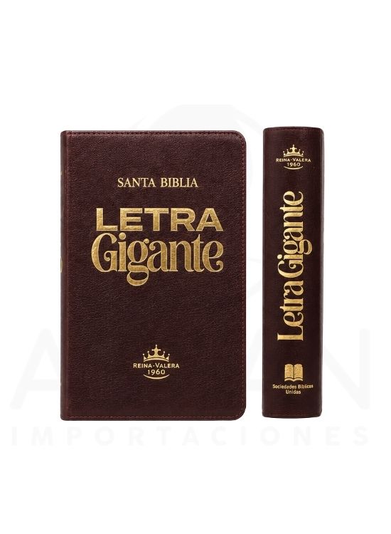 BIBLIA REINA VALERA 1960 LETRA GIGANTE FLEXIBLE MARRÓN - 3