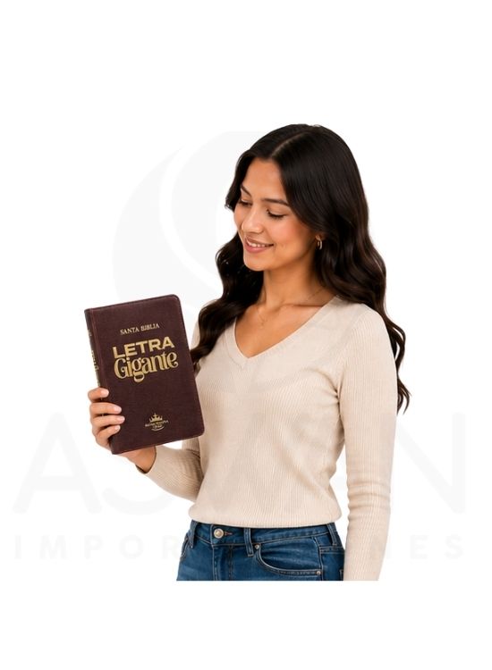BIBLIA REINA VALERA 1960 LETRA GIGANTE FLEXIBLE MARRÓN - 4