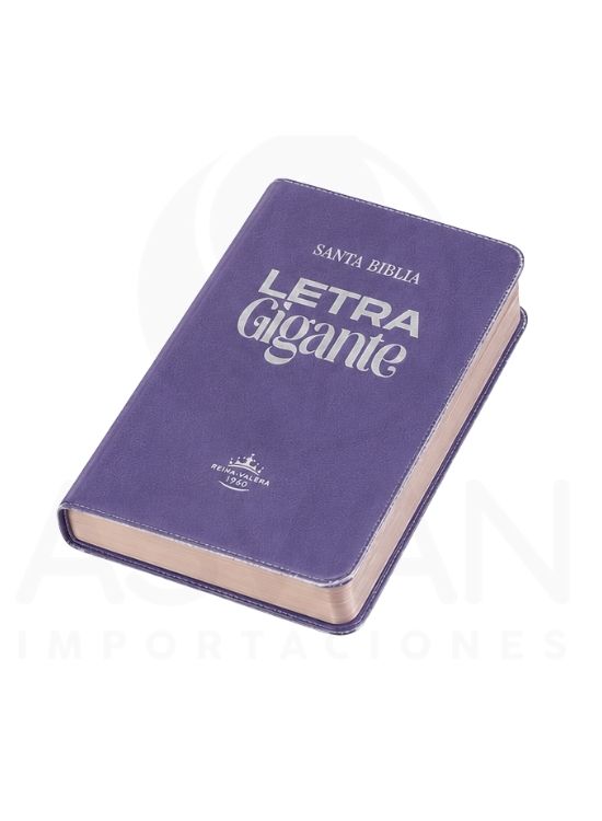 BIBLIA LETRA GIGANTE REINA VALERA 1960 TAPA SEMI RÍGIDA LILA - 2