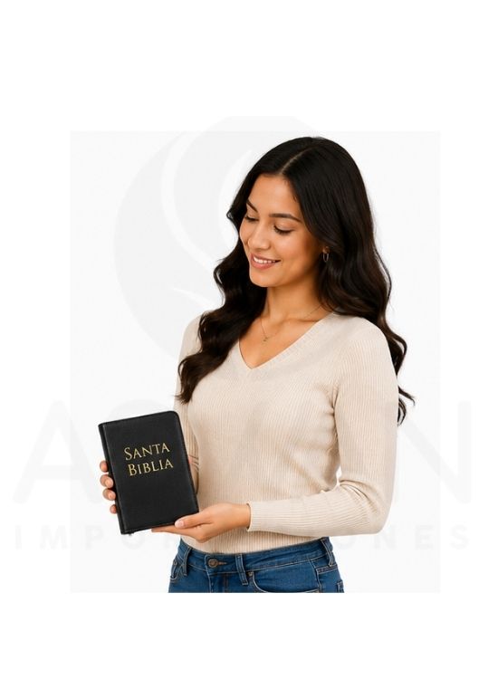 BIBLIA RV1960 LETRA GRANDE TAMAÑO MANUAL REFERENCIAS COLOR NEGRO - 3