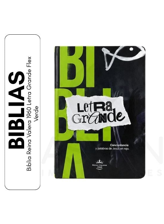 BIBLIA REINA VALERA 1960 LETRA GRANDE FLEX VERDE - 1