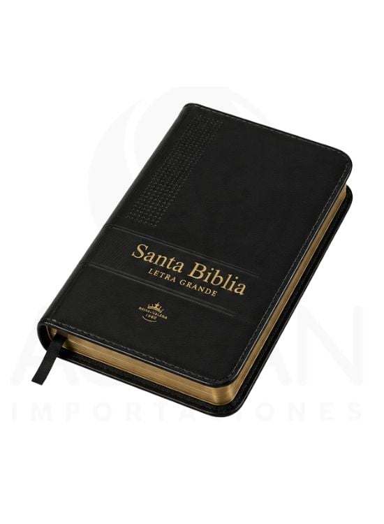 BIBLIA RVR1960 COMPACTA TAPA NEGRA FILO DORADO CON ÍNDICE - 2