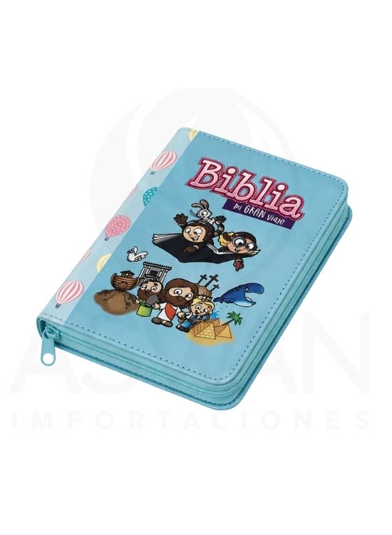BIBLIA RVR1960 MI GRAN VIAJE AZUL CIERRE ÍNDICE LETRA 8PTS - 2