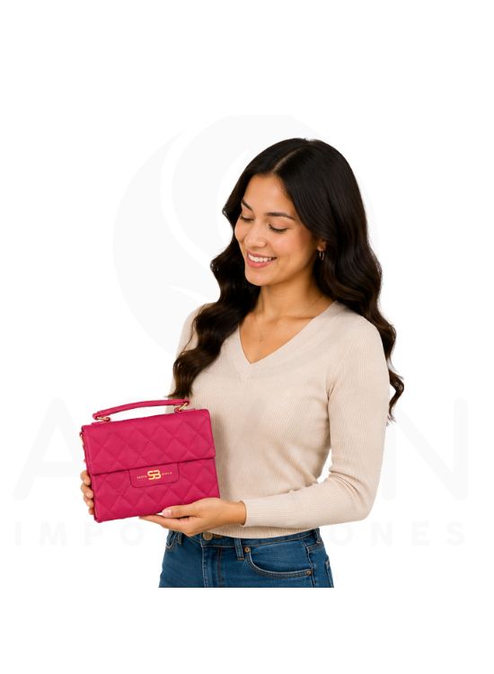 BIBLIA REINA VALERA 1960 CARTERA CON BROCHE MAGNÉTICO LETRA GRANDE 10 PUNTOS FUCSIA - 3