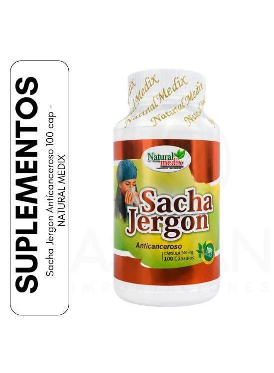 SACHA JERGON ANTÍCANCEROSO 100 CAP - NATURAL MEDIX - 1