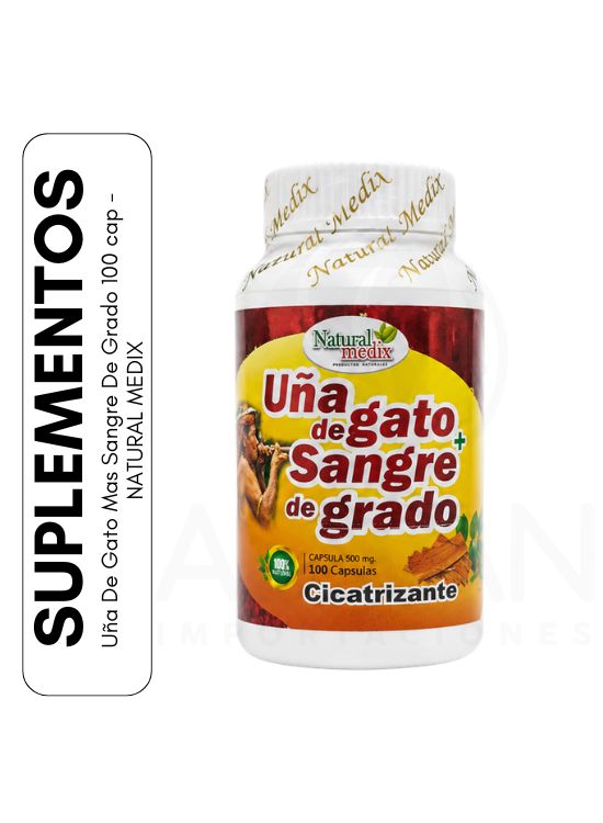UÑA DE GATO MAS SANGRE DE GRADO 100 CAP - NATURAL MEDIX - 1