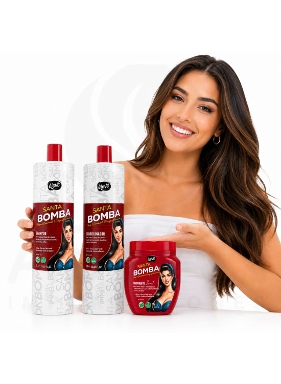 PACK SANTA BOMBA SHAMPOO Y ACONDICIONADOR 500 ML Y TRATAMIENTO - ELEVE - 3