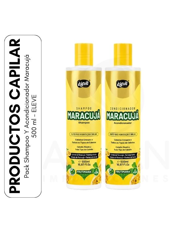 PACK SHAMPOO Y ACONDICIONADOR MARACUJÁ 500 ML - ELEVE - 1